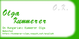 olga kummerer business card